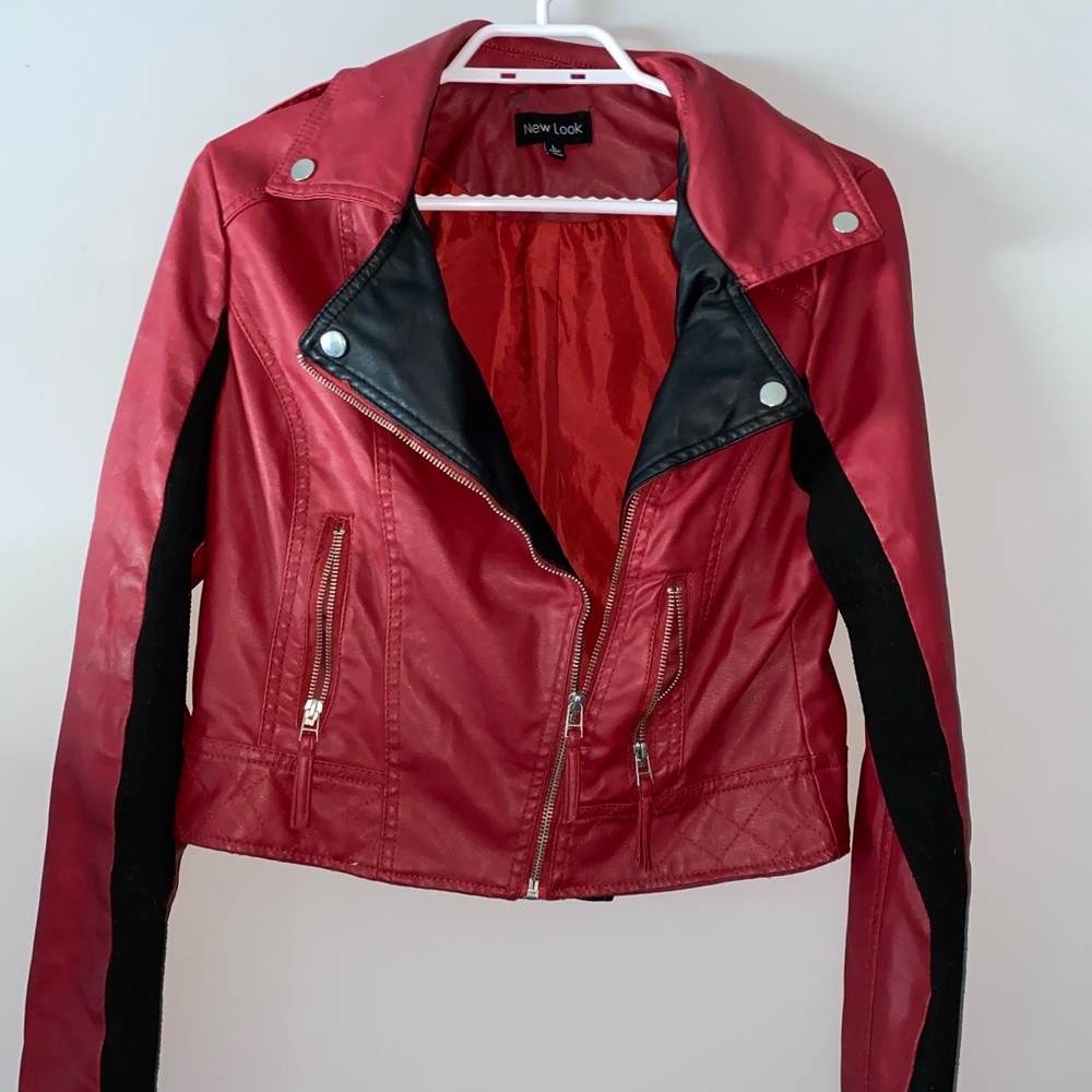 faux leather jacket